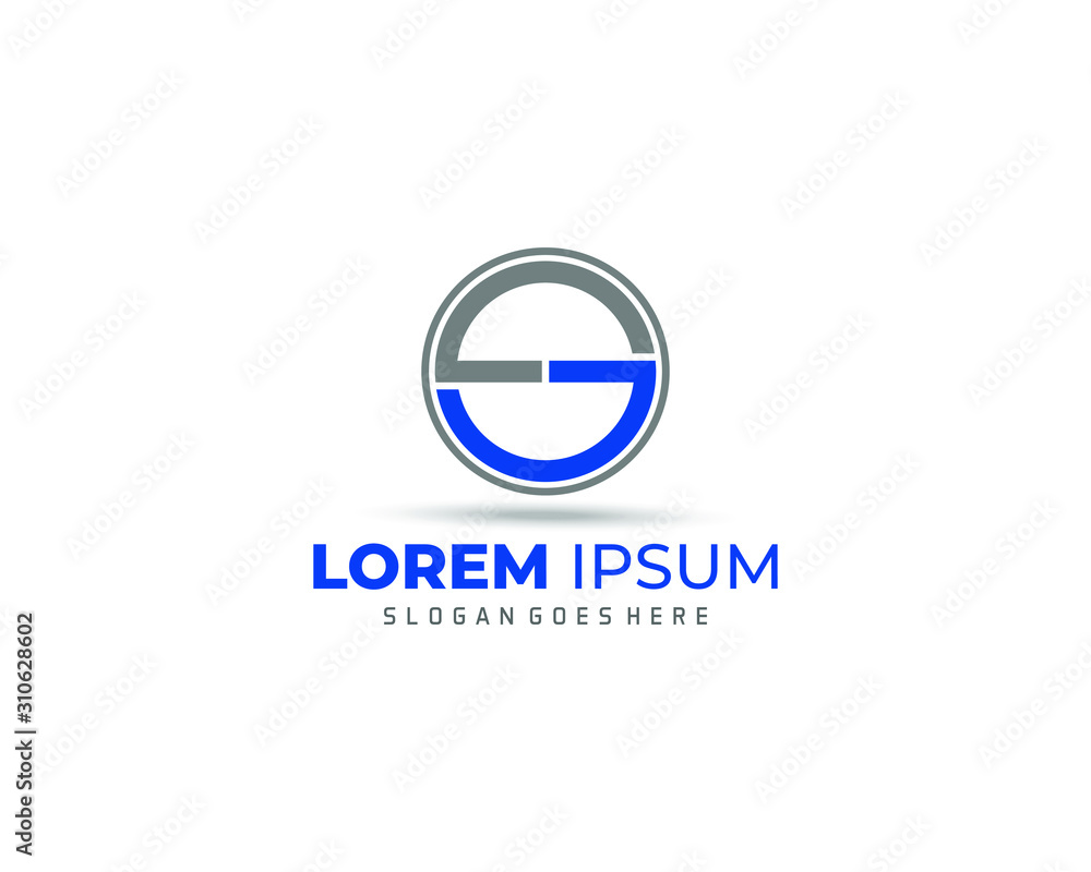 GS G S logo design vector template. GS G S logo design vector template.