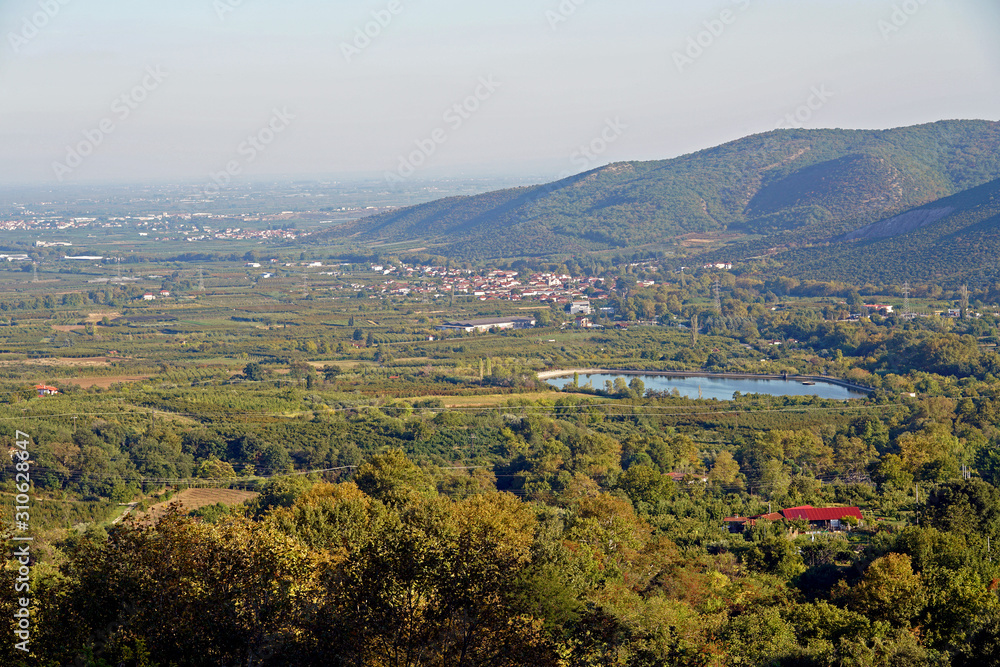 View of the plain that extends from the famous waterfalls in Edessa