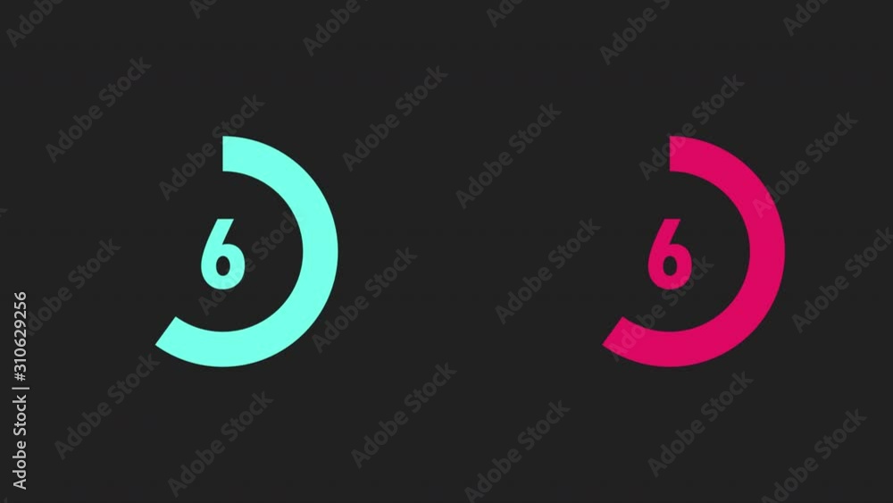 A countdown of ten seconds. Decrease of the circular scale. Red and green are trending colors. 4K. Alpha channel. A countdown of ten seconds. Decrease of the circular scale. Red and green are trending colors. 4K. Alpha channel.