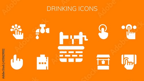 drinking icon set
