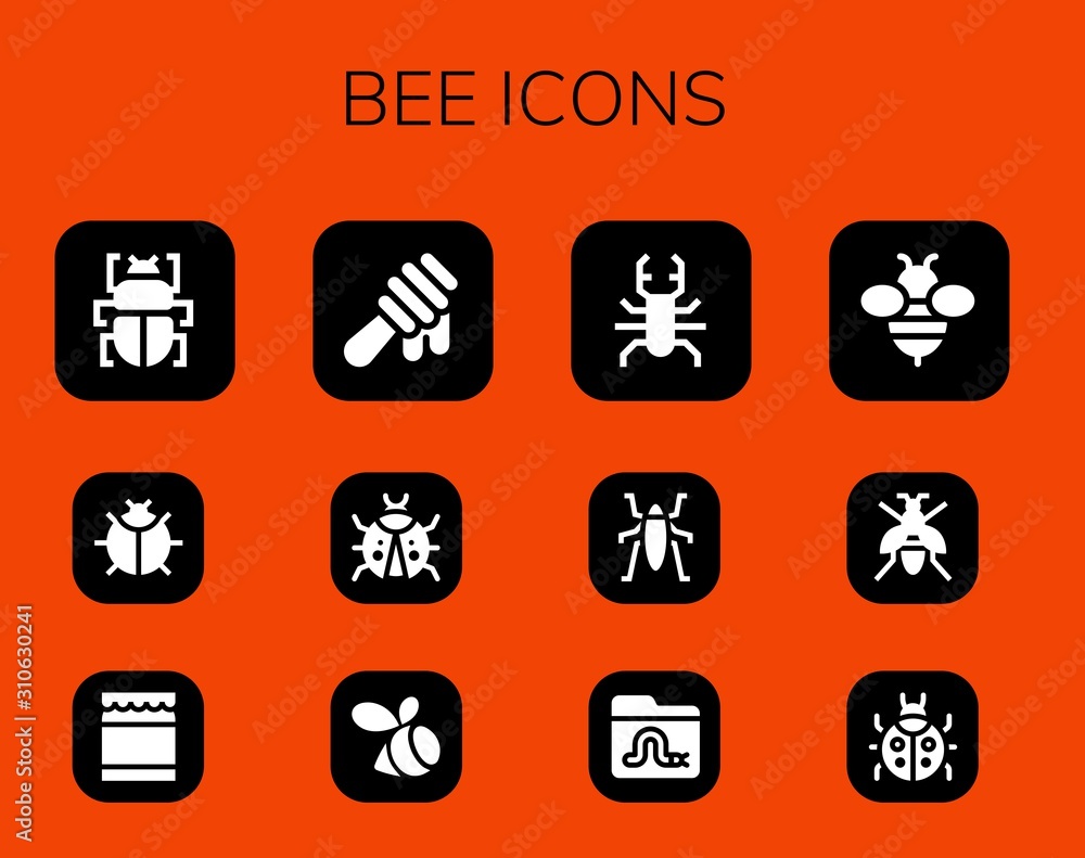 bee icon set bee icon set