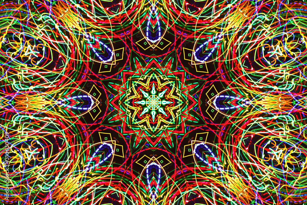 Bright abstract colorful luminous pattern