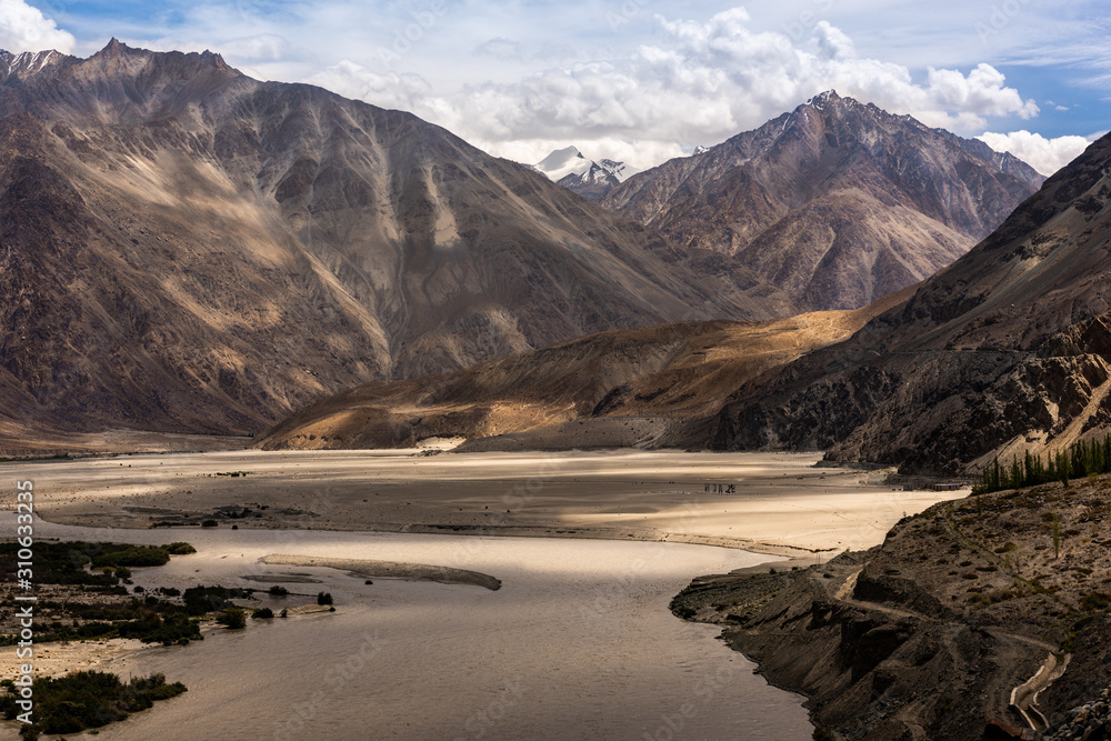 View of the Nubra Valley, Ladakh, india
