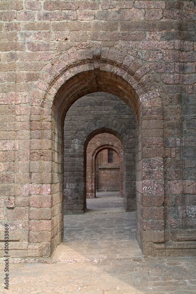 A Corridor at St Xaviers church at old Goa