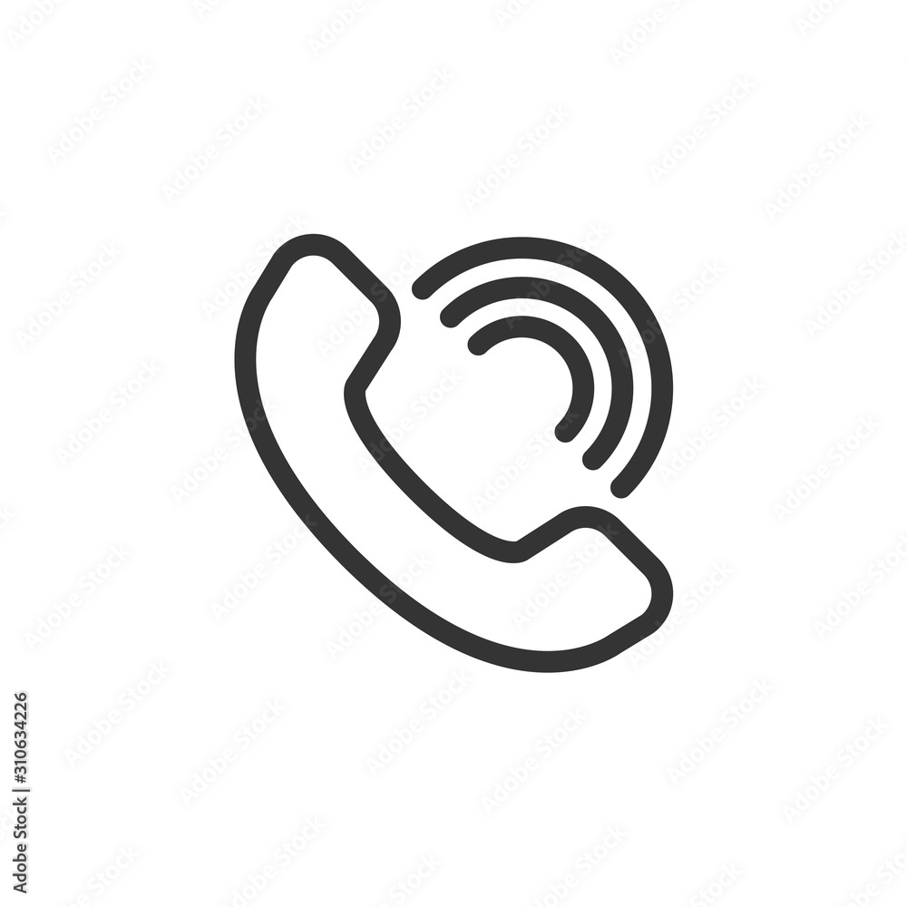 Phone icon in trendy flat style isolated on white background. Telephone symbol. Vector illustration Phone icon in trendy flat style isolated on white background. Telephone symbol. Vector illustration