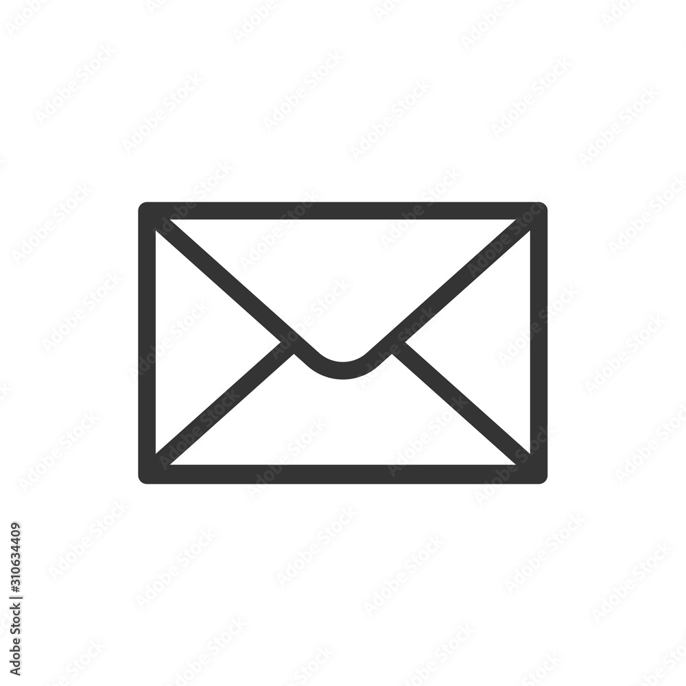Envelope Icon in trendy flat style isolated on grey background. Mail symbol for your web site design, logo, app, UI. Vector illustration, EPS10 Envelope Icon in trendy flat style isolated on grey background. Mail symbol for your web site design, logo, app, UI. Vector illustration, EPS10