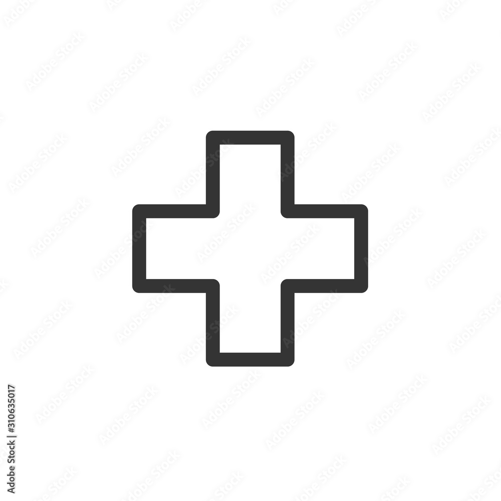 Medical Plus icon. concept web buttons. vector illustration. Flat design style Medical Plus icon. concept web buttons. vector illustration. Flat design style