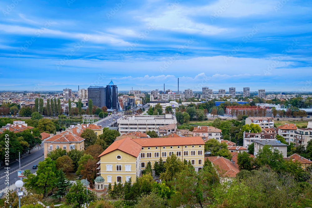 Panoramic view of Plovdiv City in summer 9