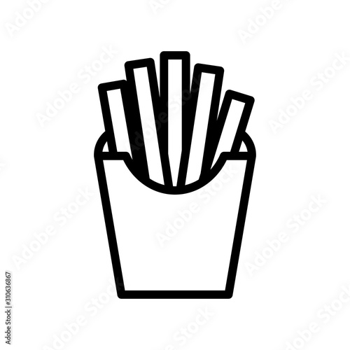 French Fries Icon Vector