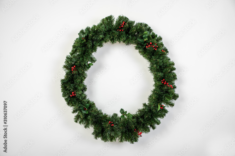 christmas wreath isolated on white christmas wreath isolated on white