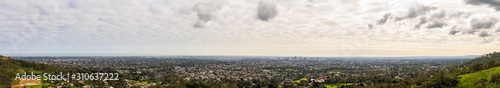 Adelaide City panoramic skyline view