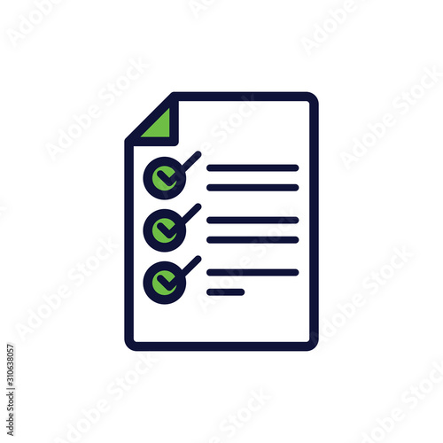 In Compliance Icon with paper, checks & list