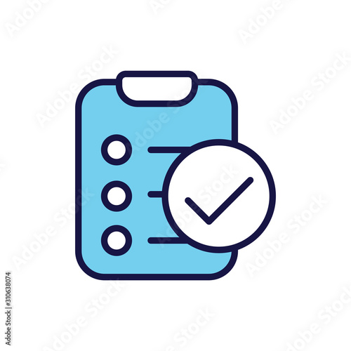 In Compliance Icon with paper, checks & list
