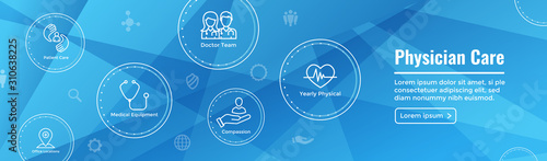 Physician Care Icon Set - Web Header Banner