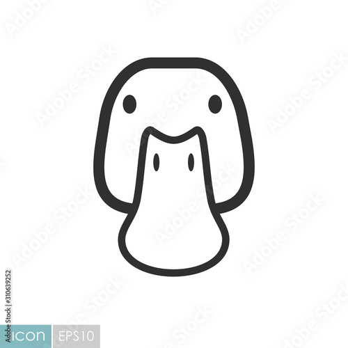 Duck icon. Farm animal vector illustration