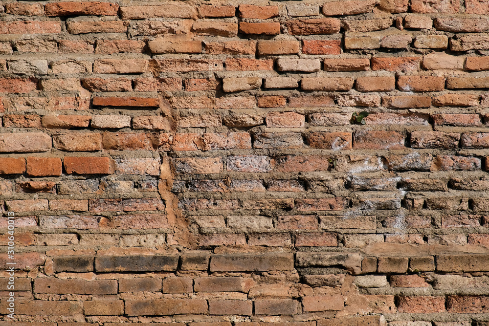 Obraz premium old red brick wall background