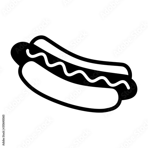 Hot Dog Icon Vector