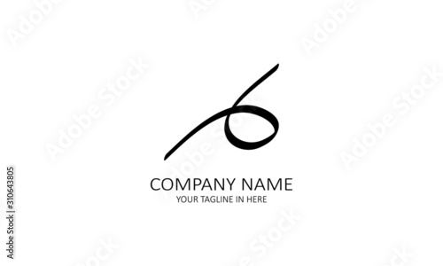 The concept of the logo with the initials letter B is a simple classical model handwritten script, very suitable for a symbol or company logo in an art or photography midwife