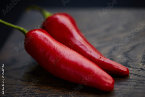 red chili pepper in the dark