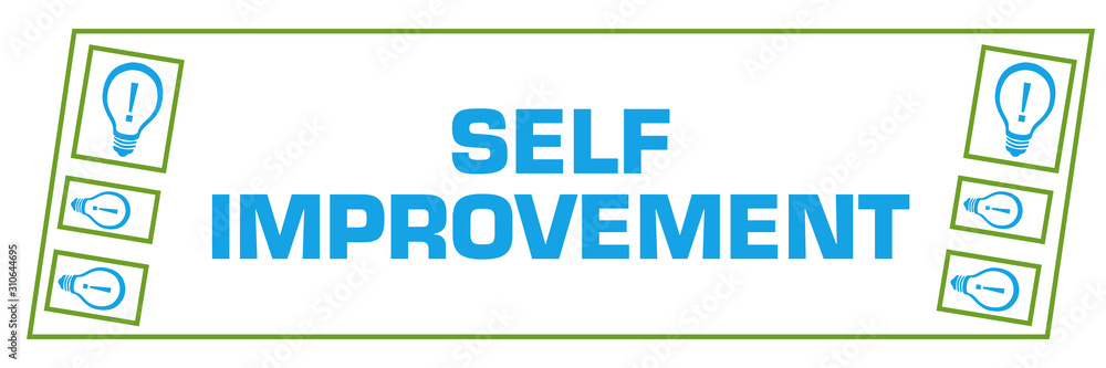 Self Improvement Green Blue Border Boxes Horizontal Self Improvement Green Blue Border Boxes Horizontal