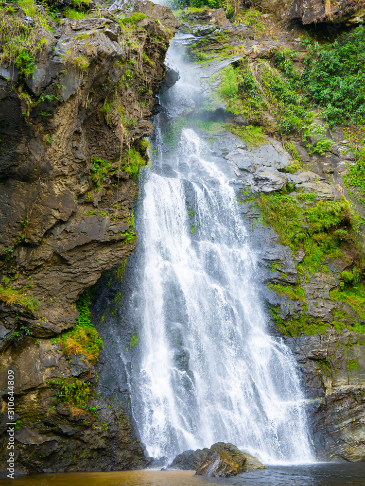 the waterfall in Klong Lan National Park the waterfall in Klong Lan National Park