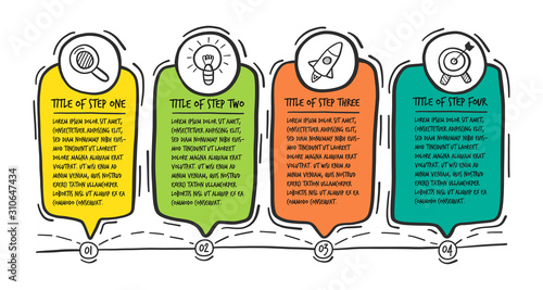 n infographic steps. Vector illustration.