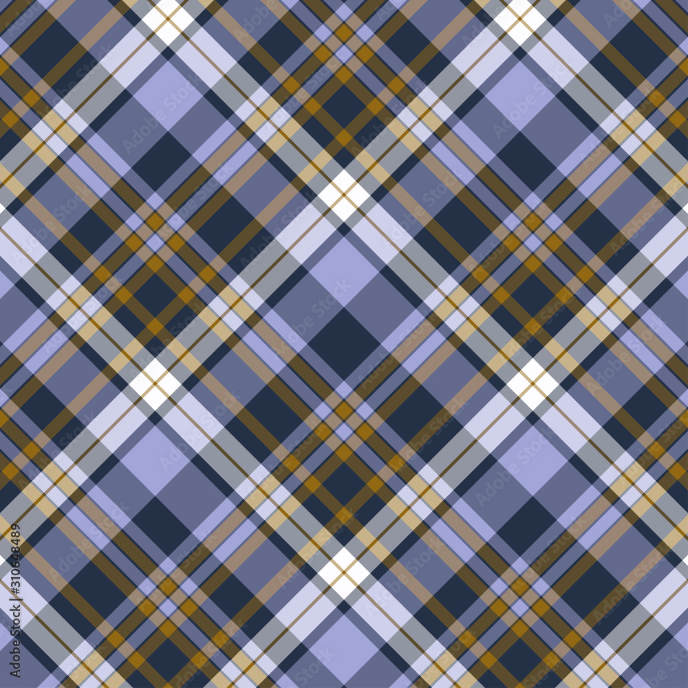 Tartan plaid purple and yellow seamless checkered vector pattern. Tartan plaid purple and yellow seamless checkered vector pattern.