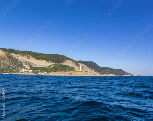 summer landscape overlooking the Big Utrish Reserve from the Black Sea photo