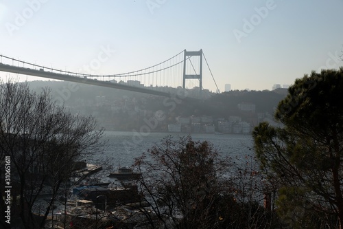Fatih Sultan Mehmet Bridge At Bosphorus, Istanbul, Turkey