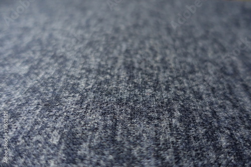 Close shot of heather blue woolen fabric © Anna
