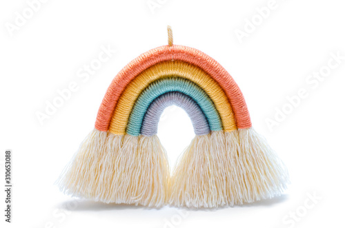 Obraz na płótnie macrame rainbow w salonie