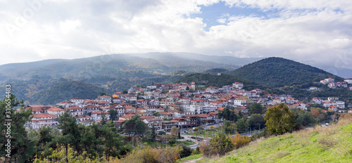 View of Neos Panteleimonas village, Pieria, Greece.