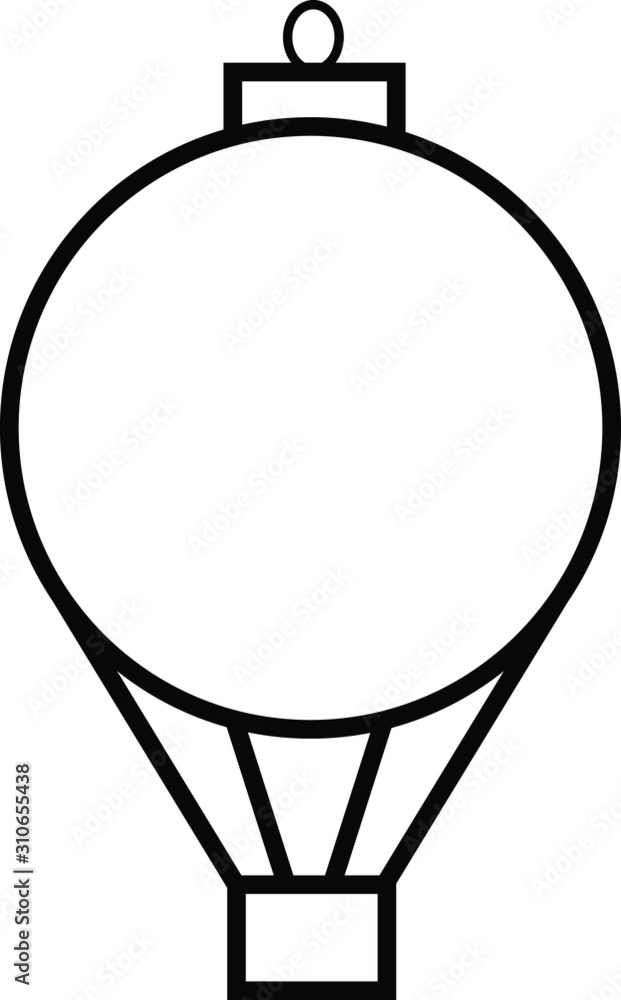 Christmas toy Balloon vector empty black and white. Mockup. Christmas tree decoration Christmas toy Balloon vector empty black and white. Mockup. Christmas tree decoration
