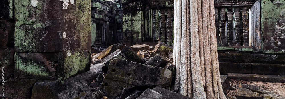 Archaeological Landscape Prasat Krahom red bricks Hindu Temple in Koh Ker Cambodia Archaeological Landscape Prasat Krahom red bricks Hindu Temple in Koh Ker Cambodia