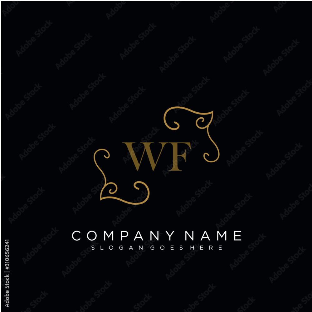 WF W F Letter Logo Design. Initial Letter WF Linked Circle Uppercase  Monogram Logo Red And Blue. WF Logo, W F Design. Wf, W F Royalty Free SVG,  Cliparts, Vectors, and Stock Illustration. Image 153323144.