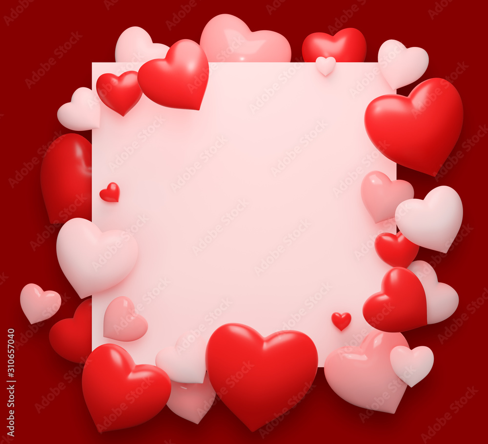 valentines day card with hearts valentines day card with hearts