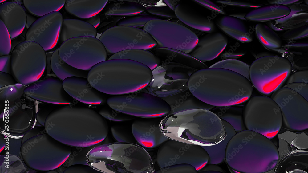 Beautiful background with beads, particles and simulation. 3d illustration, 3d rendering. Beautiful background with beads, particles and simulation. 3d illustration, 3d rendering.
