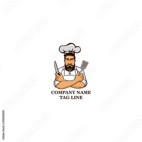 chef mascot Logo Vectors