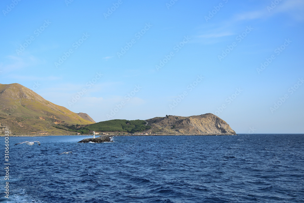 Seascape from turkish aegean island Gokceada made from the ship Seascape from turkish aegean island Gokceada made from the ship
