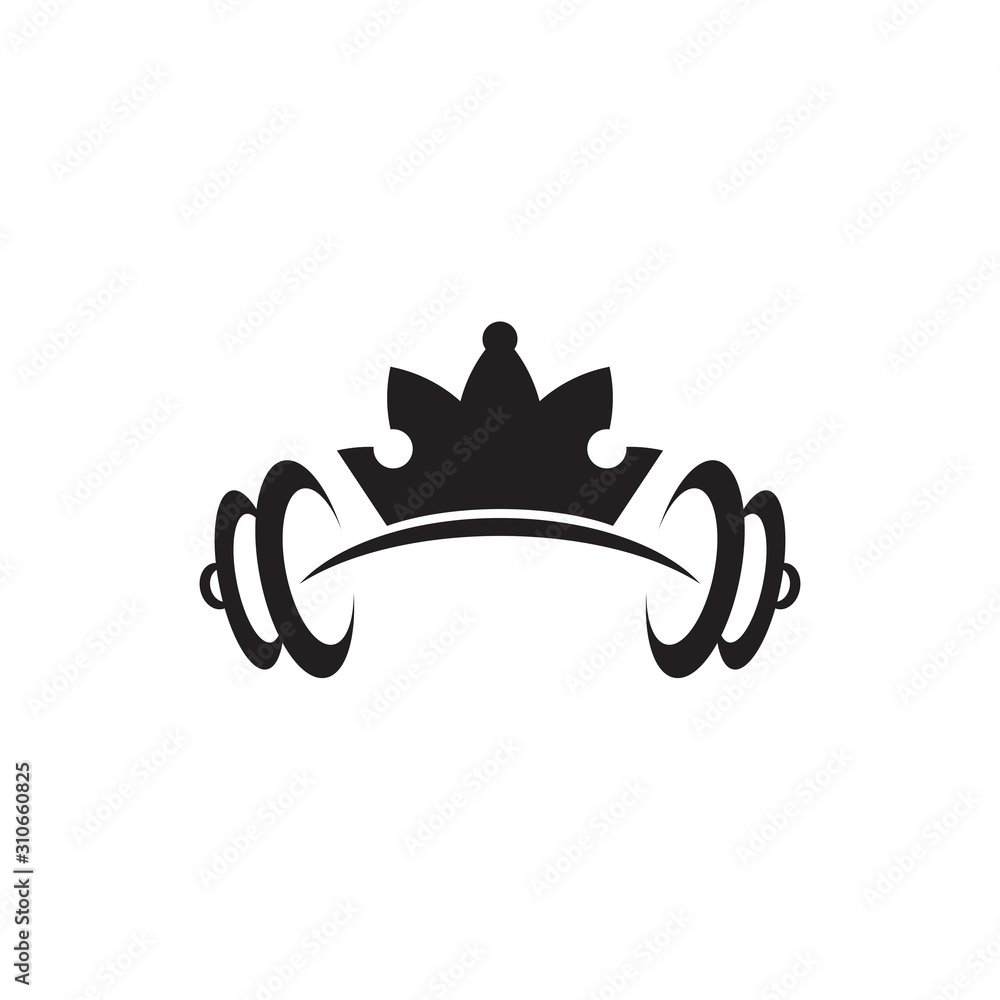 Fitness and gym logo design with using barbel icon vector template Fitness and gym logo design with using barbel icon vector template