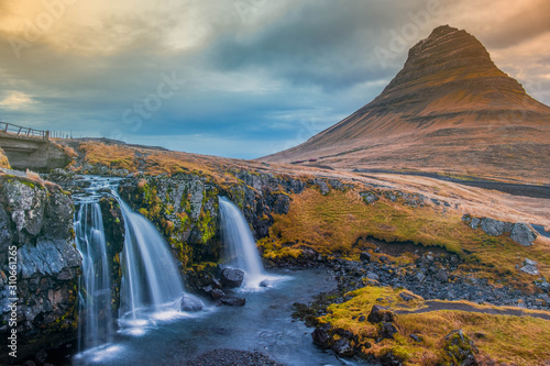 Experience the iconic  Kirkjufell mountain in the Snaefellsnes Peninsula  Iceland.