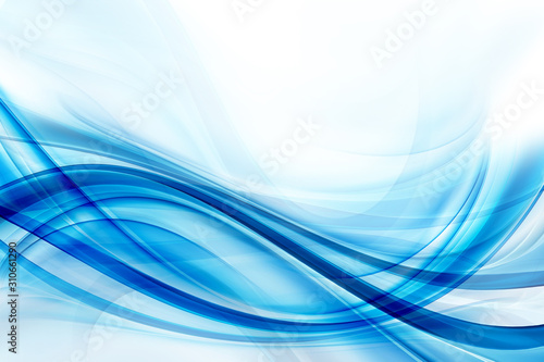 Design trendy element. Blue modern bright waves art. Blurred pattern effect background. Abstract creative graphic illustration. Decorative business concept.