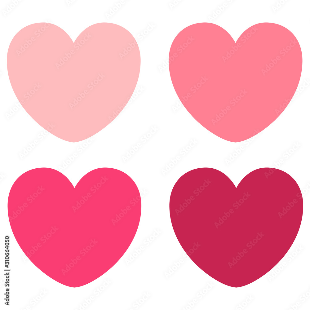 Set of hearts. Vector illustration