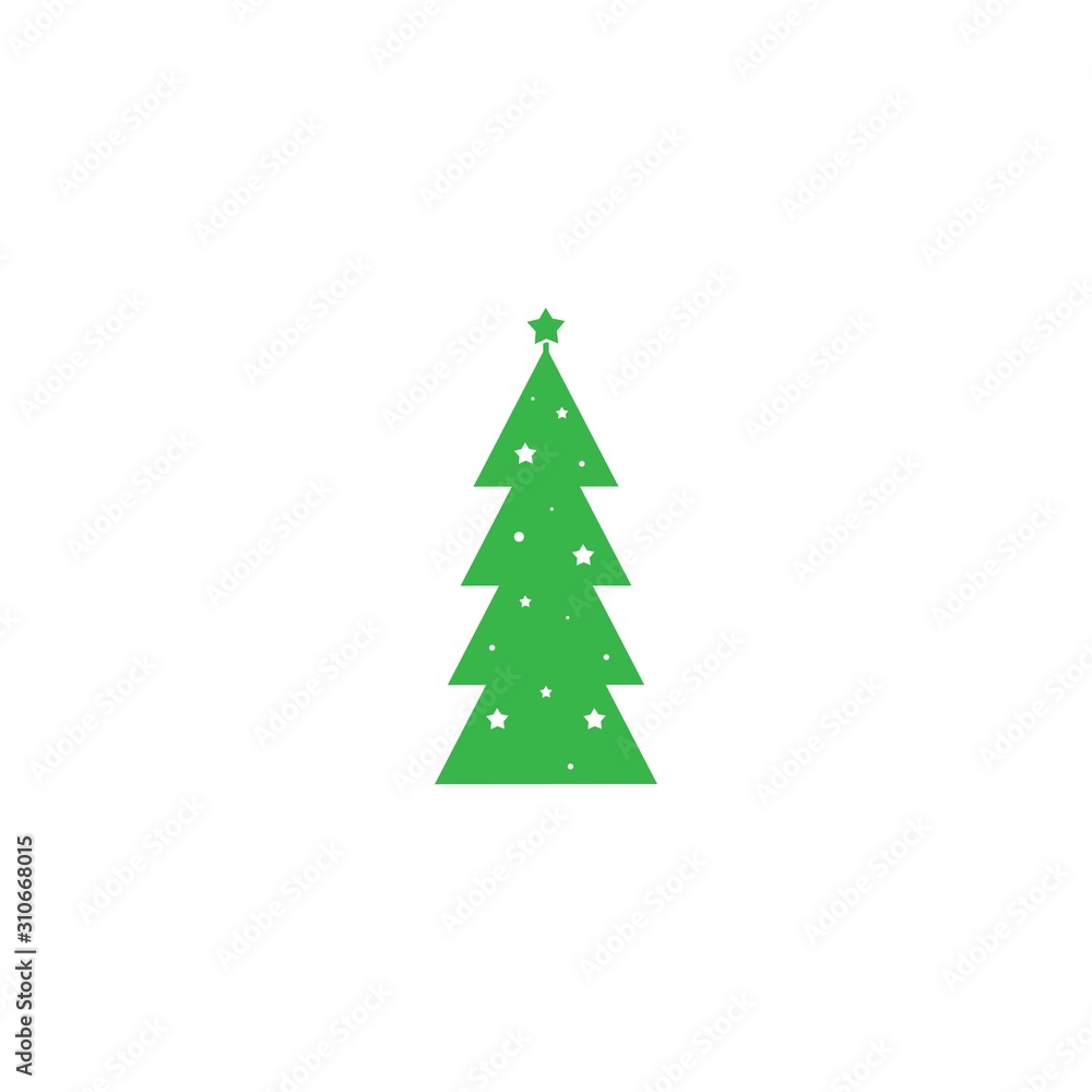 Christmas tree logo ilustration vector design Christmas tree logo ilustration vector design
