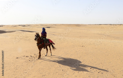 Bedouin on horseback