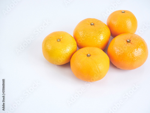 Oranges isolated on white background