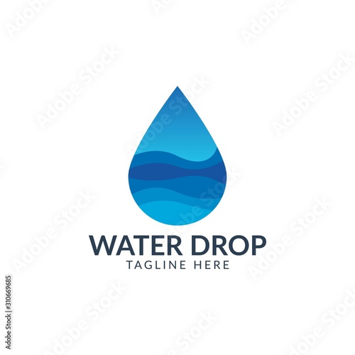 Water drop Logo Template vector illustration design