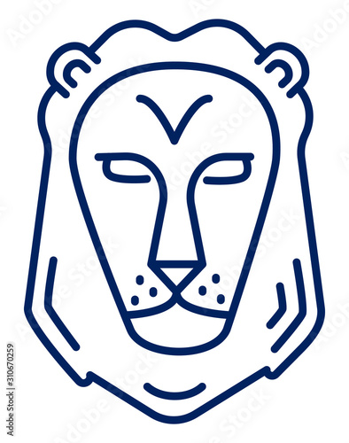 Lion head icon. Vector illustration