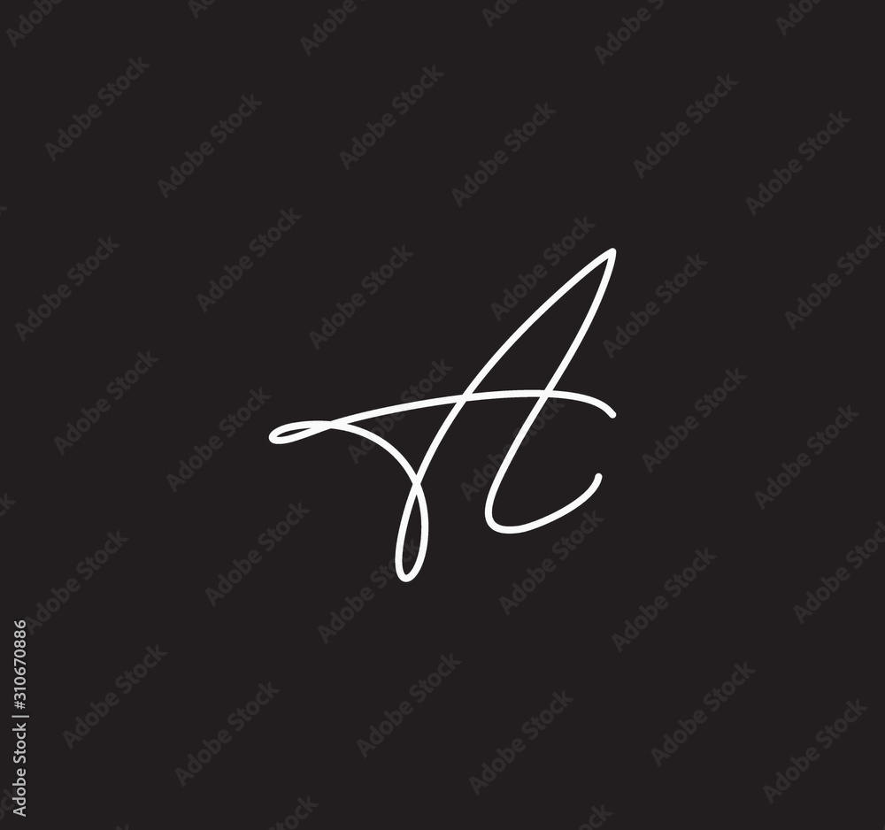 Initial Signature Letter Handwritten Calligraphy Initial Signature Letter Handwritten Calligraphy