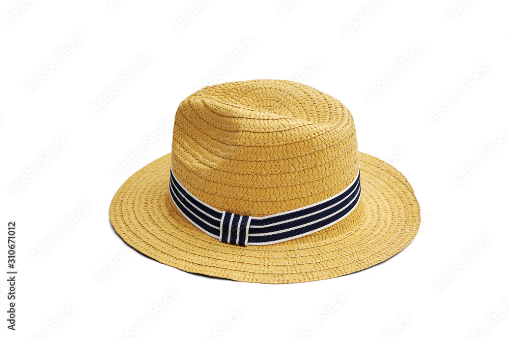 Wicker hat isolated on a white background Wicker hat isolated on a white background
